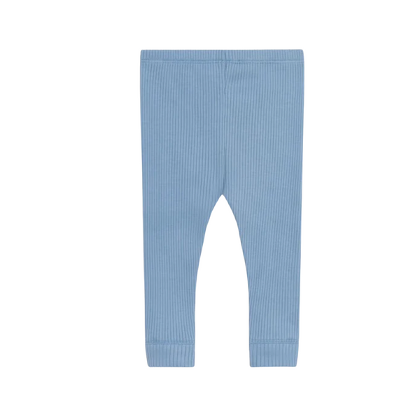 Blue Baby Ribbed Leggings