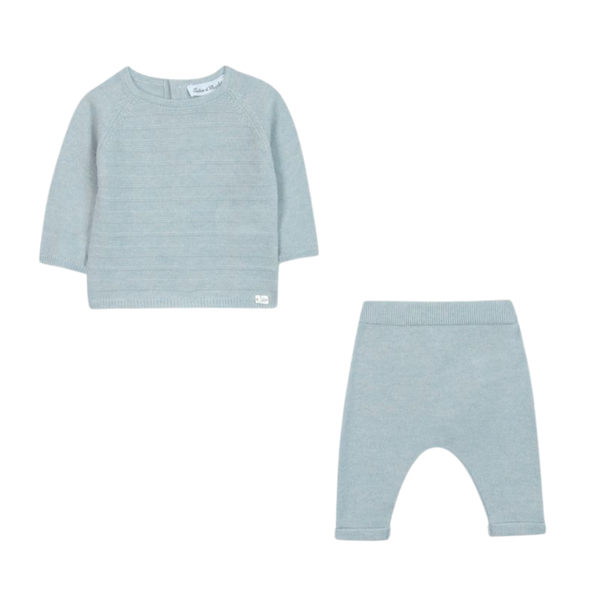 Heather Blue  Knit Ensemble