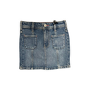 Blue Denim Straight Skirt