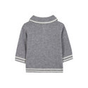Gray Baby Collared Half Button Sweater