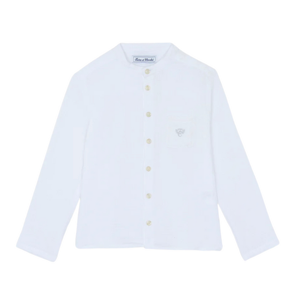 White Gauze Pocket Shirt