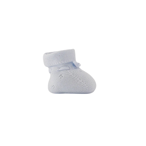 Sky Newborn Knit Booties