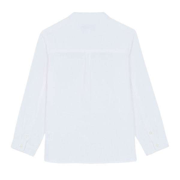 White Linen Button Down Shirt