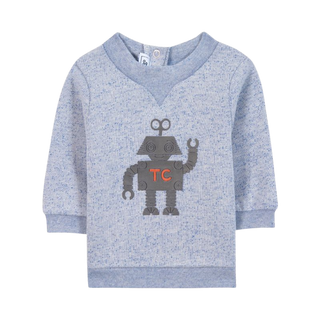 Heather Blue Baby Robot Sweatshirt