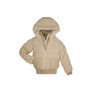 Beige Teddy Puffer Coat