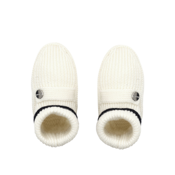 White Bariton Wool Booties