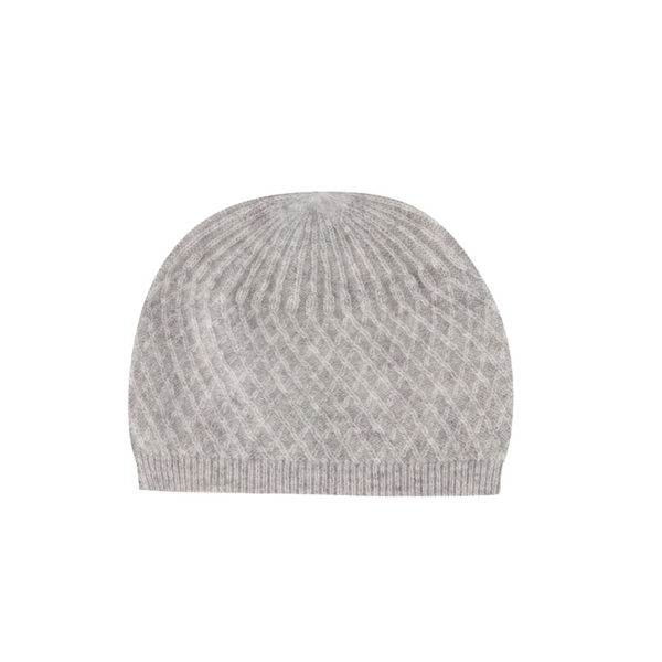 Gray Diamond Knit Hat