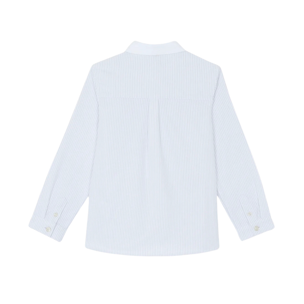 Light Gray Striped Collared Shirt
