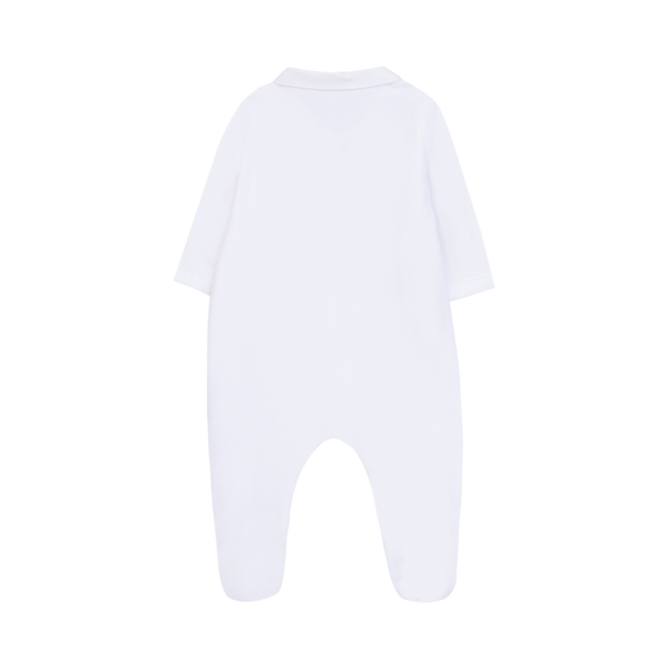 White Velour Hedgehog Footie