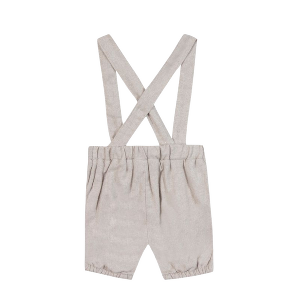 Oatmeal Marled Suspender Baby Pants