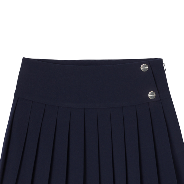 Navy Prudence Pleated Skirt