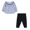 Blue and White Striped Chambray Ensemble