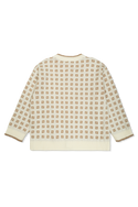 Beige with White FF Knit Cardigan