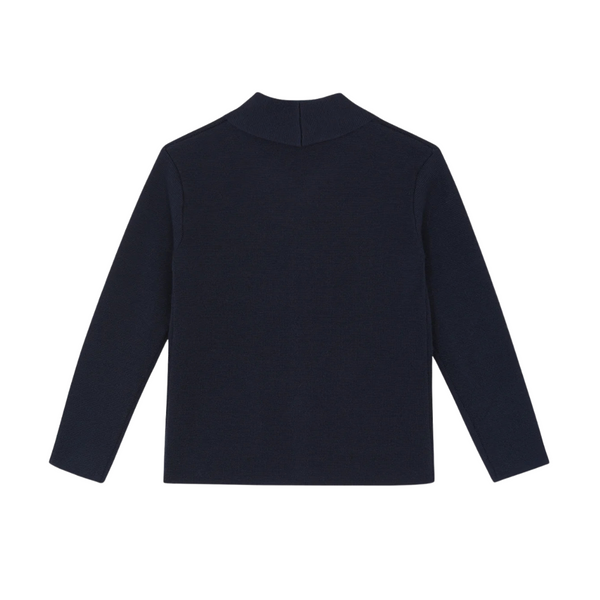Navy Shawl Collar Cardigan