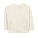 Ivory Baby Cableknit Cardigan