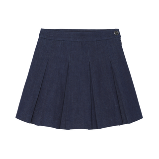 Blue Denim Eva Pleated Skirt
