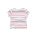 Multicolor Rainbow Stripe Ribbed Tee