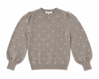 Teen Cream Dot Sweater