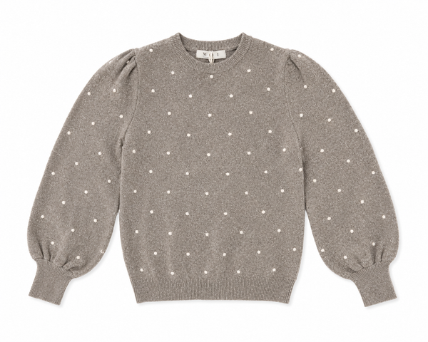 Teen Cream Dot Sweater