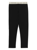 Black Logo Waistband Leggings