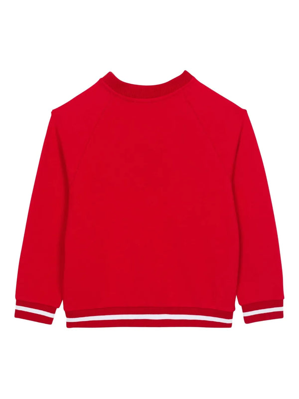 Red Balmain Varsity Crewneck