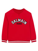 Red Balmain Varsity Crewneck