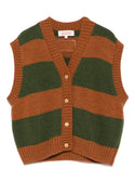 Green and Brown Blovfish Cardigan Vest