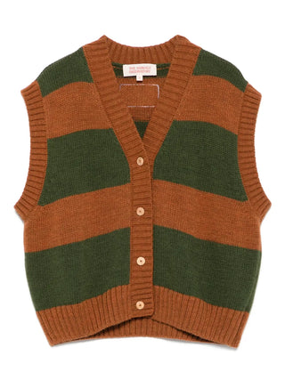 Green and Brown Blovfish Cardigan Vest