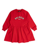 Red Balmain Varsity Dress