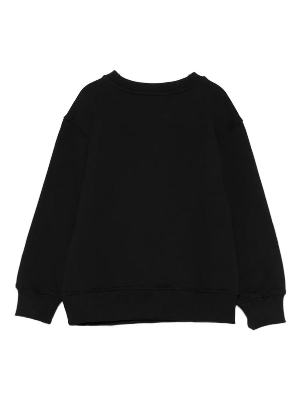 Black Checkerboard Logo Crewneck