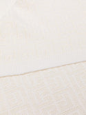 White Allover Logo Knitted Blanket