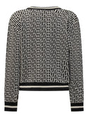 Black and White Allover Print Cardigan