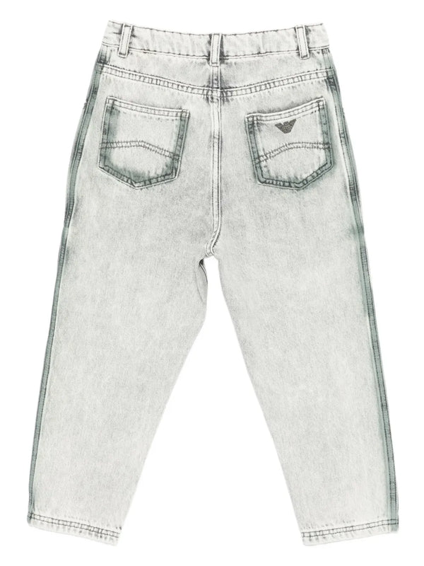 Green Washed Denim Pants