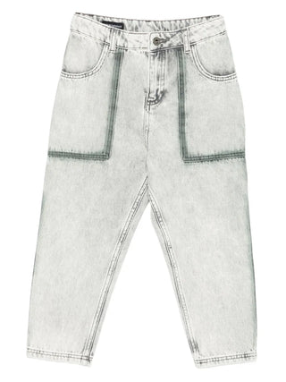 Green Washed Denim Pants