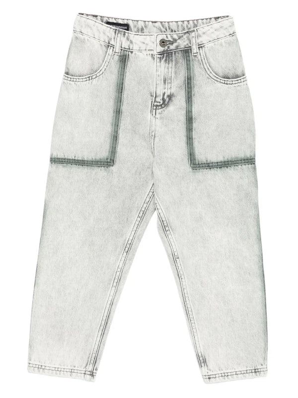 Green Washed Denim Pants