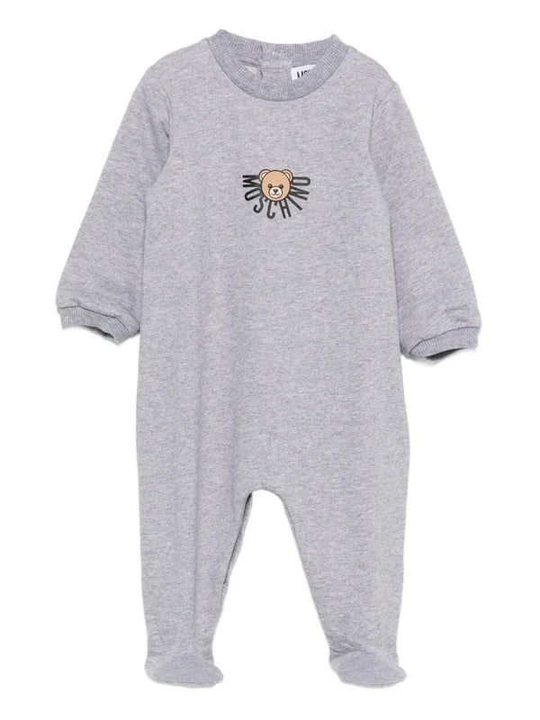 Light Grey Bear Logo Footie with Gift Box