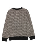 Black and White Allover Logo Crewneck