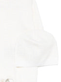 White Allover Logo Knitted Footie and Hat