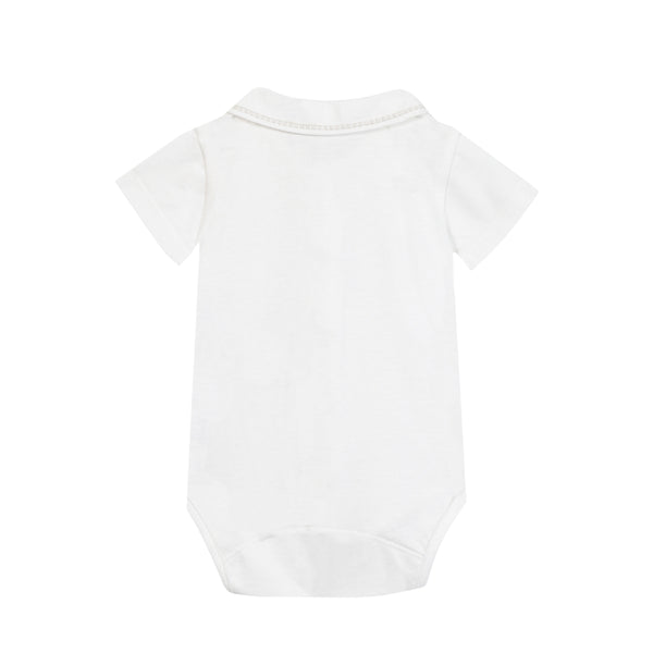 Ivory with Beige Embroidered TC Onesie