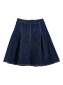 Blue Denim Knee Length Skirt