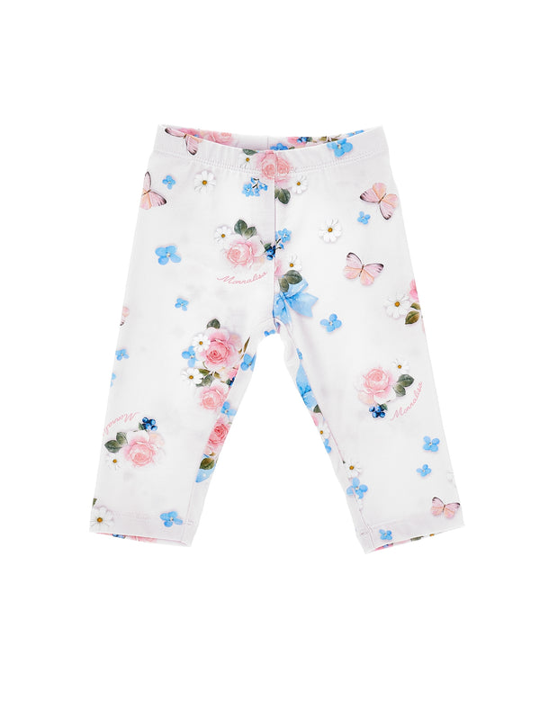 White Baby Fairytale Floral Legging