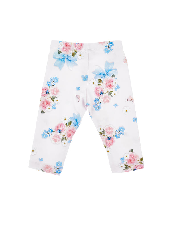 White Baby Fairytale Floral Legging