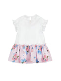 White Baby Fairytale Floral Ruffle Hem Dress