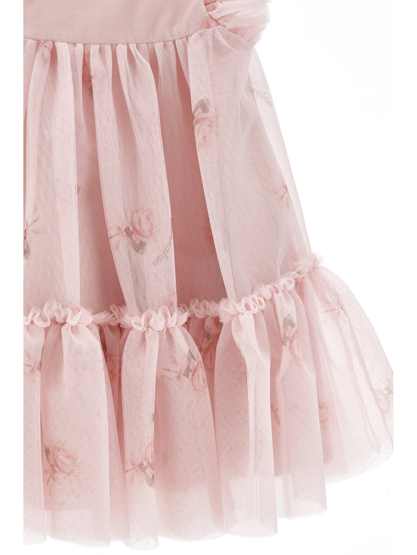 Pink Rose Tulle Party Dress