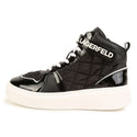 Black Quilted Contrast High Top Sneakers