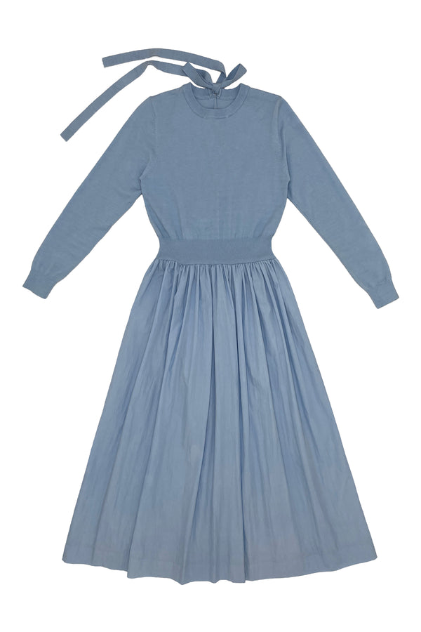 Blue Knit Top Nina Dress