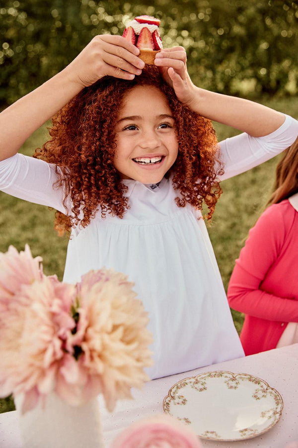 White Logo Collar Tee & Jumper Dress