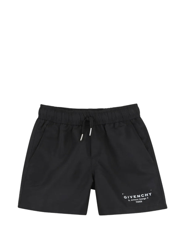 Black Givenchy Logo Swim Trunk