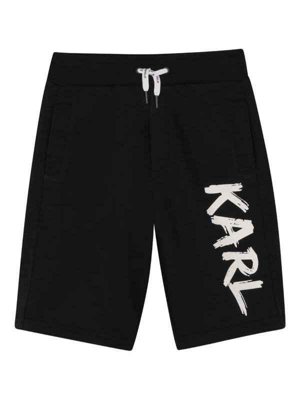Black Karl Cotton Bermuda Short