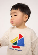 Oatmeal Boat Graphic Logo Crewneck